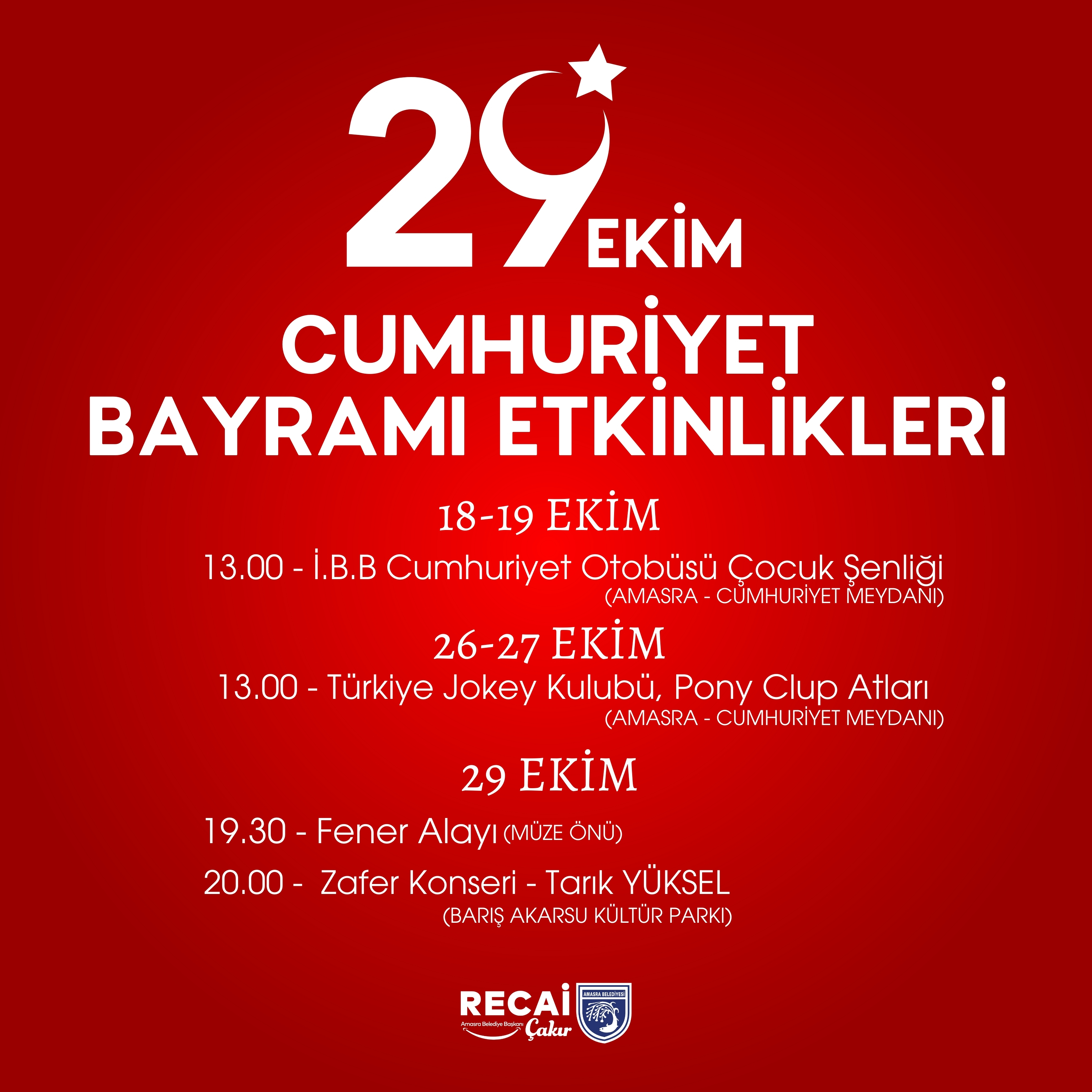 29 EKİM CUMHURİYET BAYRAMI ETKİNLİKLERİ